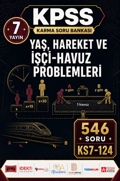 Yaş, Hareket ve İşçi-Havuz Problemleri 7 Yayın 546 Soru SegaCopy Fotokopi Merkezi