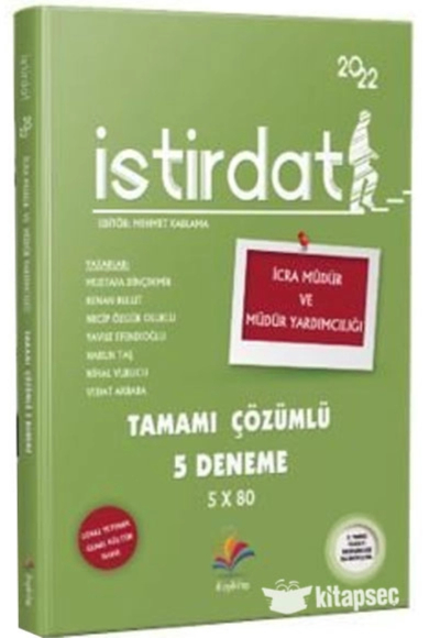 İSTİRDAT TAMAMI ÇÖZÜMLÜ 5 DENEME 5x80 SegaCopy Fotokopi Merkezi