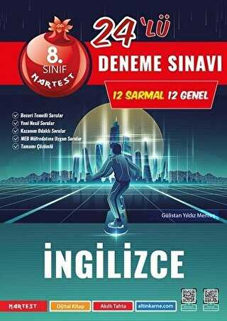 8. Sınıf İngilizce Mod 24 Deneme Nartest Yayınları
