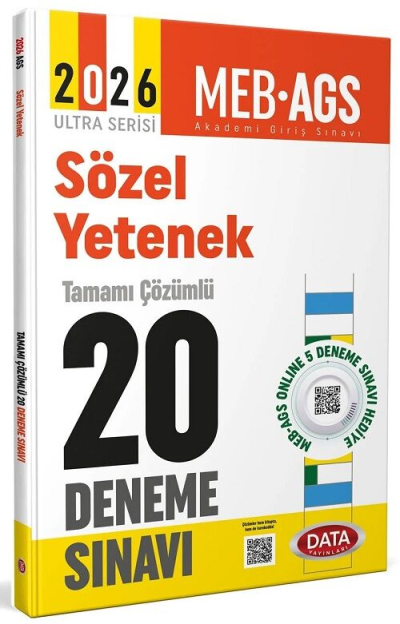 2026 AGS Sözel Yetenek Tamamı Çözümlü 20 Deneme Sınavı Data Yayınları SegaCopy Fotokopi Merkezi