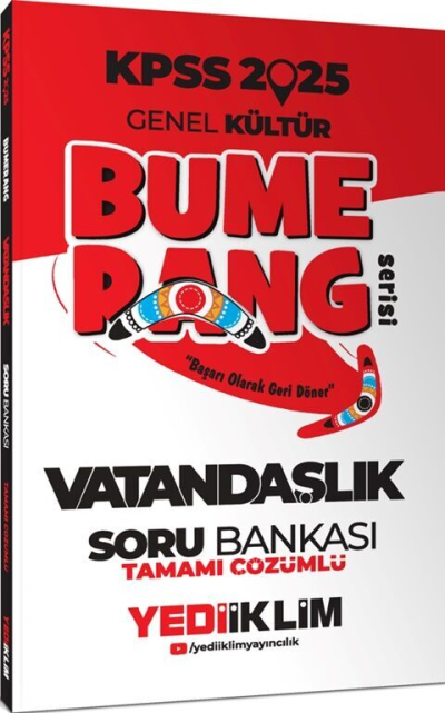 2025 KPSS Genel Kültür Bumerang Vatandaşlık Tamamı Çözümlü Soru Bankası Yediiklim Yayınları SegaCopy Fotokopi Merkezi