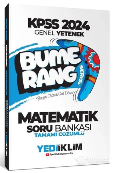 2024 KPSS Matematik Bumerang Soru Bankası Çözümlü Yediiklim Yayınları