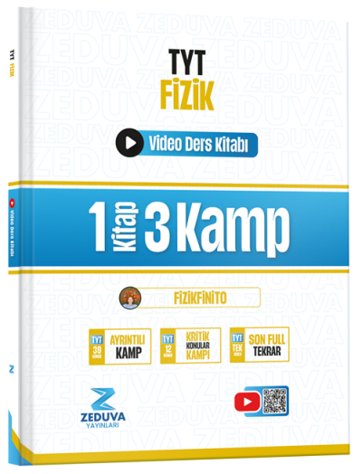 Fizikfinito TYT Fizik 1 Kitap 3 Kamp Video Ders Kitabı Zeduva Yayınları