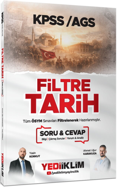 2026 KPSS MEB-AGS Filtre Tarih Soru Cevap Yediiklim Yayınları SegaCopy Fotokopi Merkezi