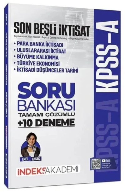 KPSS A Grubu İktisat Son Beşli Soru Bankası ve 10 Deneme Çözümlü Emel Aksaç İndeks Akademi Yayıncılık SegaCopy Fotokopi Merkezi