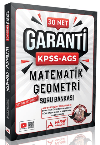 KPSS AGS Matematik - Geometri Garanti KPSS Soru Bankası Paraf Yayınları SegaCopy Fotokopi Merkezi