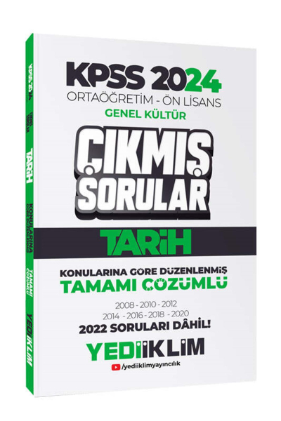Ortaöğretim-Önlisans Tarih Konularına Göre Çıkmış Sorular (2008-2022)