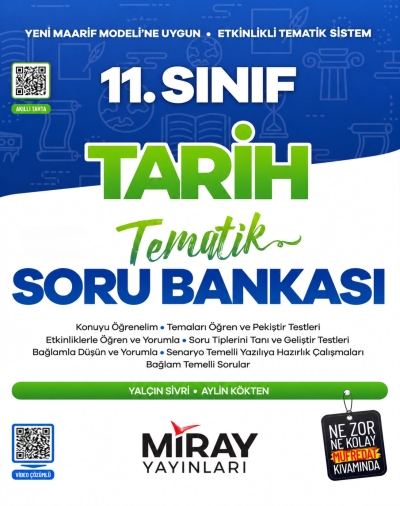 11. Sınıf Tarih Maarif Model Tematik Soru Bankası Miray Yayınları