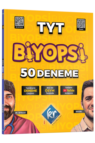 TYT Biyopsi 50 Biyoloji Denemesi KR Akademi Yayınları SegaCopy Fotokopi Merkezi