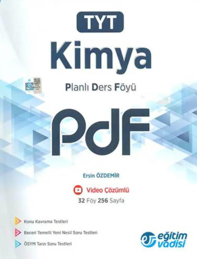 TYT Kimya Planlı Ders Föyü PDF Eğitim Vadisi Yayınları