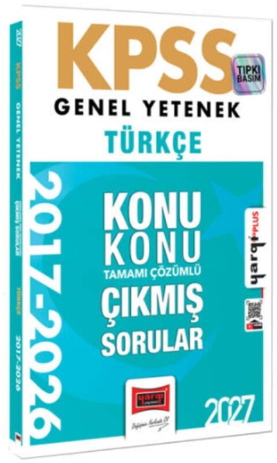 KPSS Genel Yetenek Türkçe Konu Konu Tamamı Çözümlü 10 Yıl Çıkmış Sorular Yargı Yayınevi SegaCopy Fotokopi Merkezi