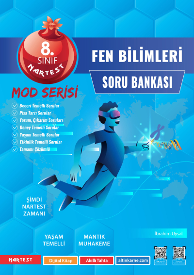 8. Sınıf Mod Fen Bilimleri Soru Bankası Nartest Yayınları