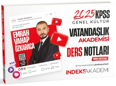 İndeks Akademi 2025 KPSS Vatandaşlık Akademisi Video Ders Notları SegaCopy Fotokopi Merkezi