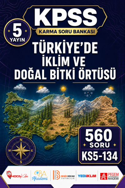 Türkiye’de İklim ve Doğal Bitki Örtüsü 5 Yayın 560 Soru SegaCopy Fotokopi Merkezi