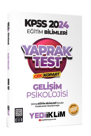 2024 KPSS Eğitim Bilimleri Gelişim Psikolojisi Çek Kopart Yaprak Test SegaCopy Fotokopi Merkezi