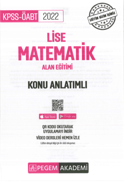 LİSE MATEMATİK ALAN EĞİTİMİ KONU ANLATIMLI SegaCopy Fotokopi Merkezi