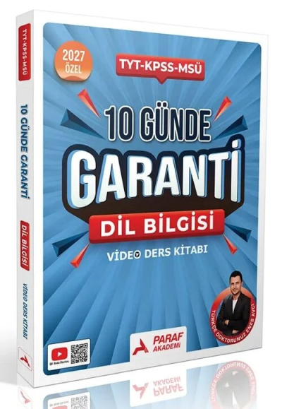 2027 TYT Dil Bilgisi Türkçe Doktorunuz 10 Günde Garanti Video Ders Kitabı Paraf Akademi SegaCopy Fotokopi Merkezi