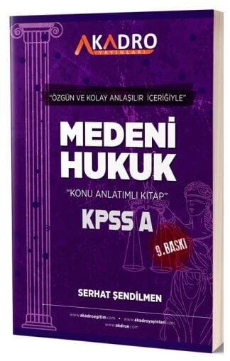A Kadro Yayınları KPSS A Grubu Medeni Hukuk Konu Anlatımlı SegaCopy Fotokopi Merkezi
