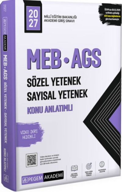 2027 MEB AGS Sözel Yetenek Sayısal Yetenek Konu Anlatımlı Pegem Yayınları SegaCopy Fotokopi Merkezi